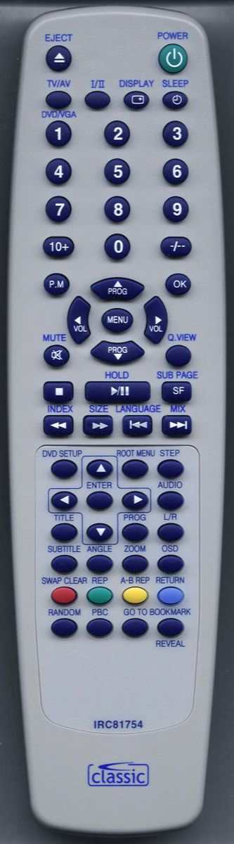 GOODMANS LCD TV/DVD COMBI, IRC81754 -   


távirányító
 duplikátum