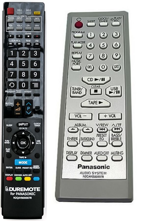 PANASONIC N2QAYB000078 + TV vezérlés (mini TV) - távirányító duplikátum