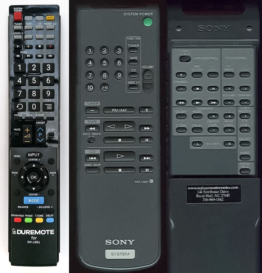 SONY RM-U561 - távirányító duplikátum