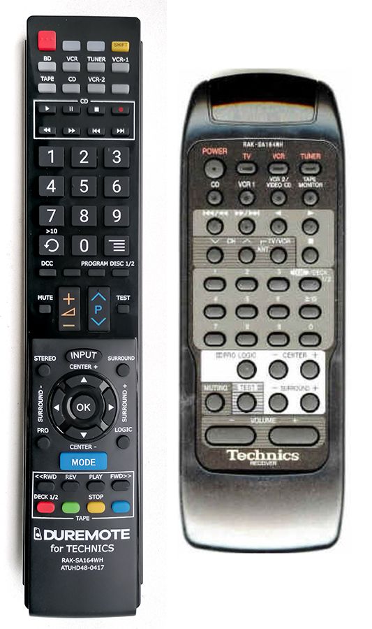 TECHNICS RAK-SA164WH - távirányító duplikátum