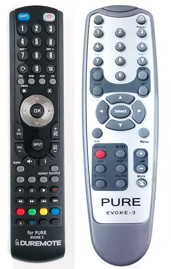 PURE DIGITAL EVOKE 3 - távirányító duplikátum