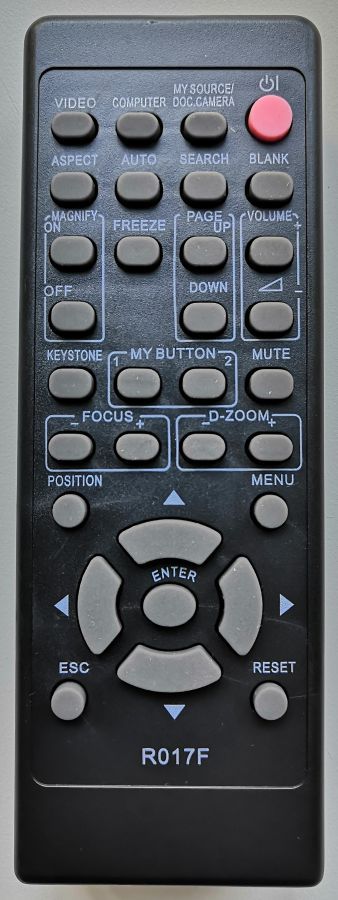 HITACHI PROJECTOR CP-X, CP-S, CP-HS, CP-HX - helyettesítő távirányító