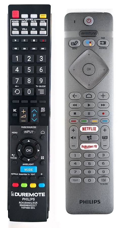PHILIPS 996599002217, 996599002304, RC4154401/01R, YKF456-001 + TV vezérlés (mini TV) - távirányító duplikátum