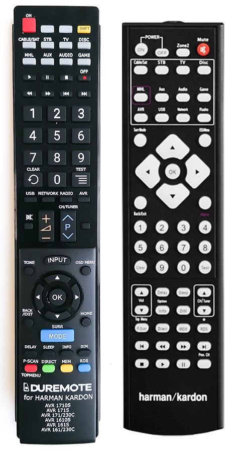 HARMAN KARDON AVR1610S, AVR161S, AVR161/230C - távirányító duplikátum
