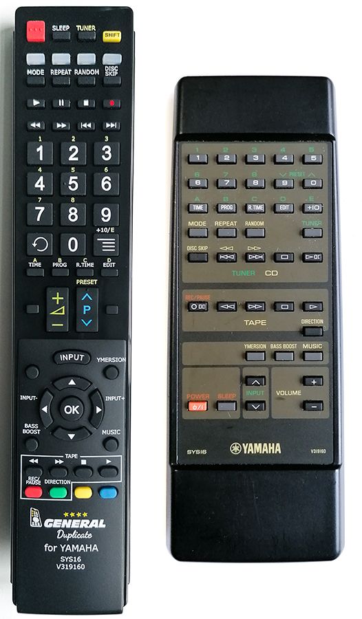 YAMAHA SYS16, V319160 - távirányító duplikátum
