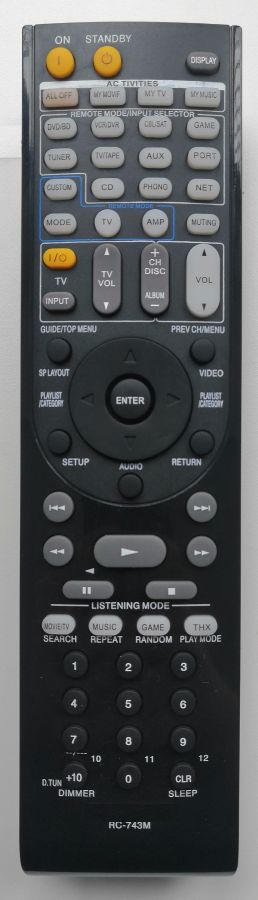 ONKYO RC-743M - helyettesítő távirányító