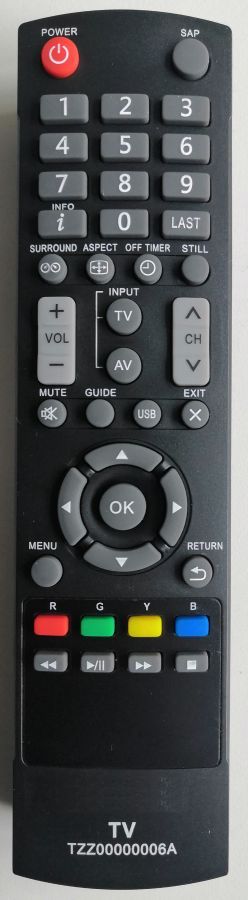 PANASONIC TZZ00000006A - helyettesítő távirányító