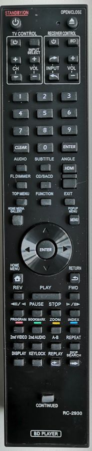 PIONEER RC-2930 - helyettesítő távirányító