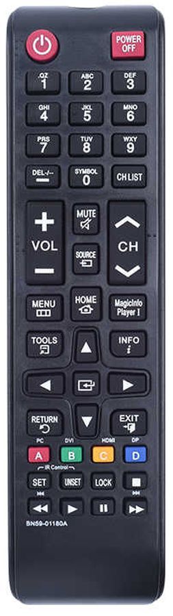 SAMSUNG DB10D, DB22D, DB32D, DB40, DB48D, DB55D, DH55D, DM32D, DM40D, DM48D, DM55D, DM65D, DM82D, DS32D, DS48D, DS55D - helyettesítő távirányító