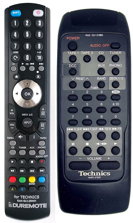 TECHNICS RAK-SU129WH, RAK-SU120WH, RAK-SU180WH, RAK-SU228WH, EUR642210 - távirányító duplikátum