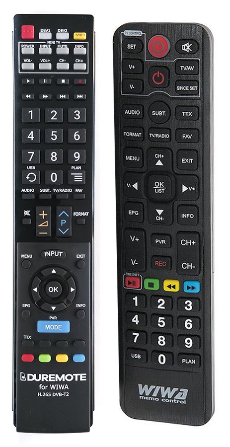 WIWA DVB-T2 H.265 + TV vezérlés (mini TV) - távirányító duplikátum