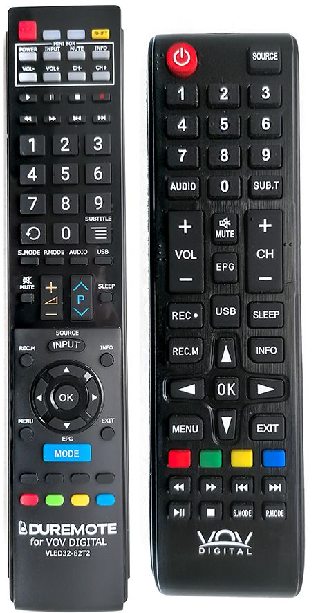 VOV VLED32-82T2, VLED-5082SMUHD + TV vezérlés (mini TV) - távirányító duplikátum