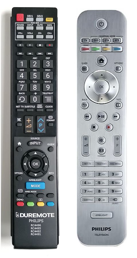 PHILIPS 312814721451, RC4496/01 + TV vezérlés (mini TV) - távirányító duplikátum