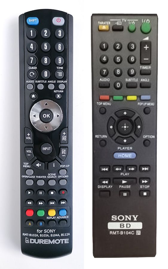 SONY RMT-B104A - távirányító duplikátum