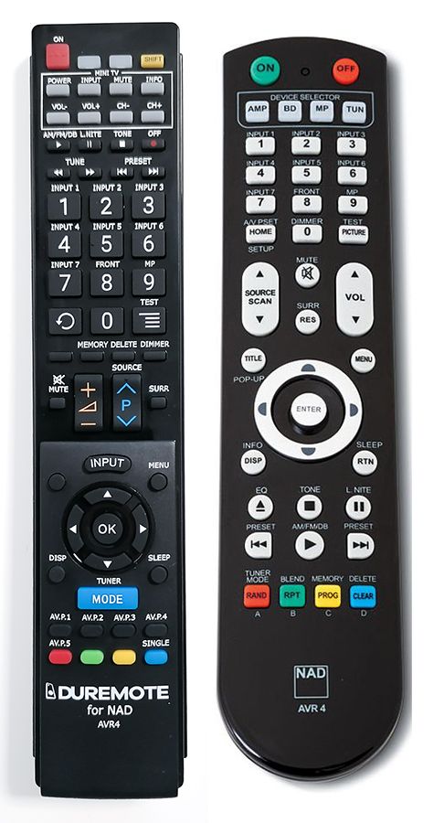 NAD AVR4 + TV vezérlés (mini TV) - távirányító duplikátum