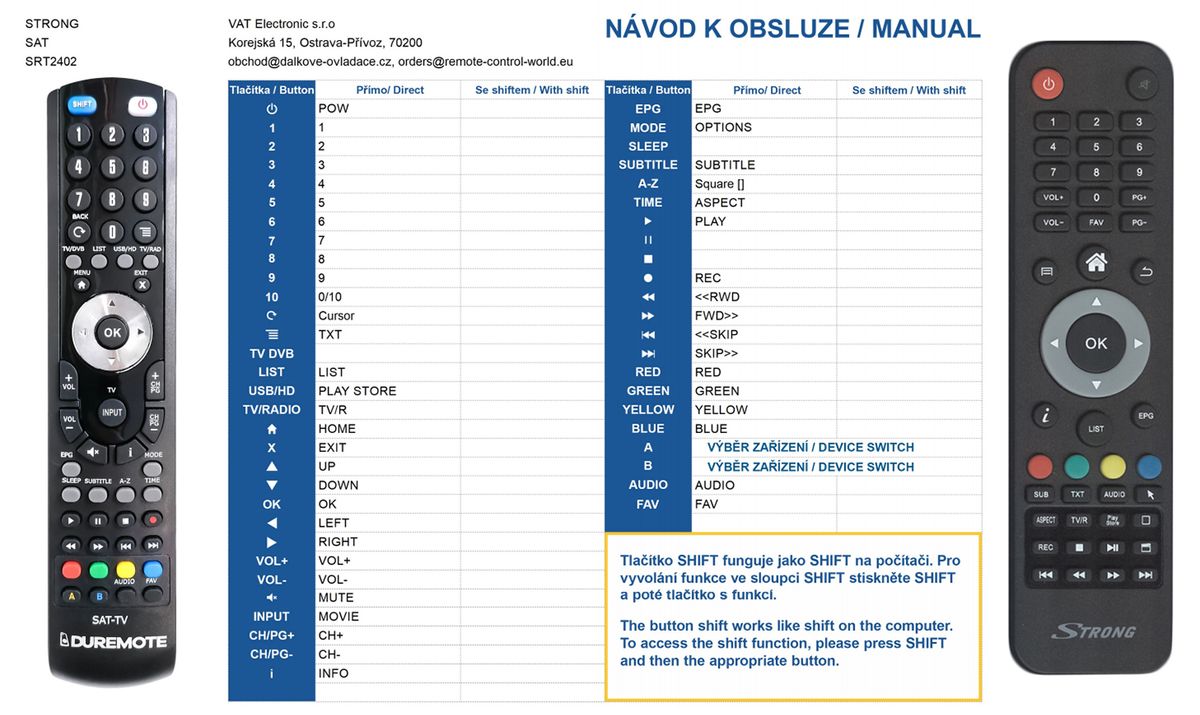 STRONG SRT2402 -   


kompatibilis General márkájú távirányító