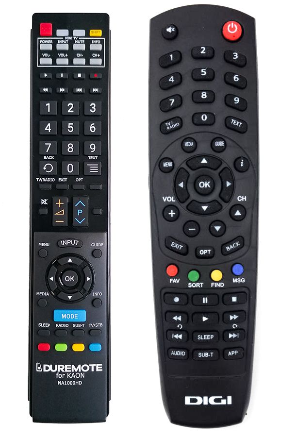 KAON KSF-SA275IR, KSC-SA276IR, KSF-SA276IR, KSF-SA700, KSF-SA710IR + TV vezérlés (mini TV) - távirányító duplikátum