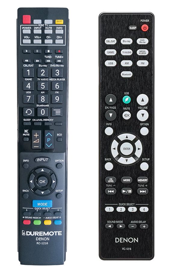 DENON RC-1216 + TV vezérlés (mini TV) - távirányító duplikátum