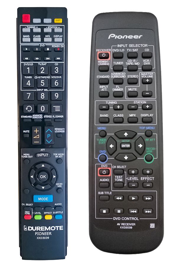 PIONEER XXD3039 - távirányító duplikátum