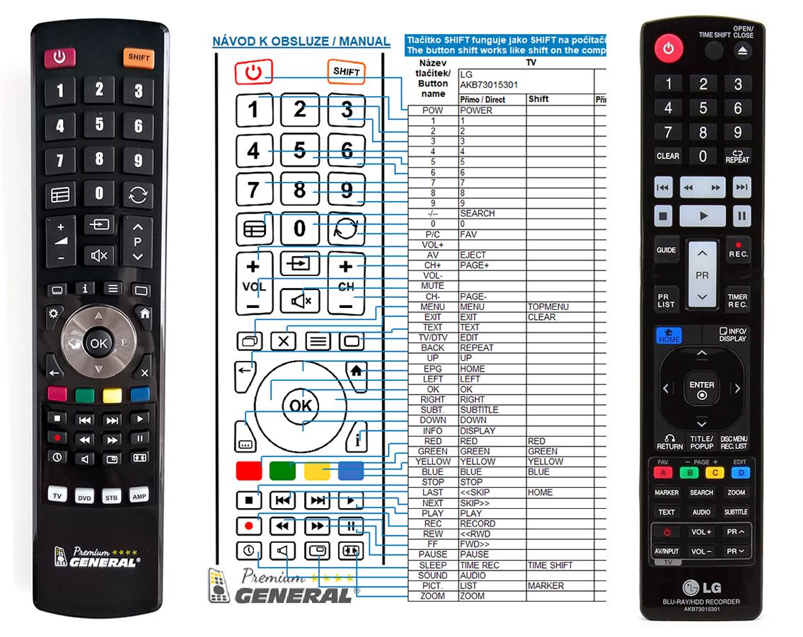 LG AKB73015301 -   


kompatibilis General márkájú távirányító