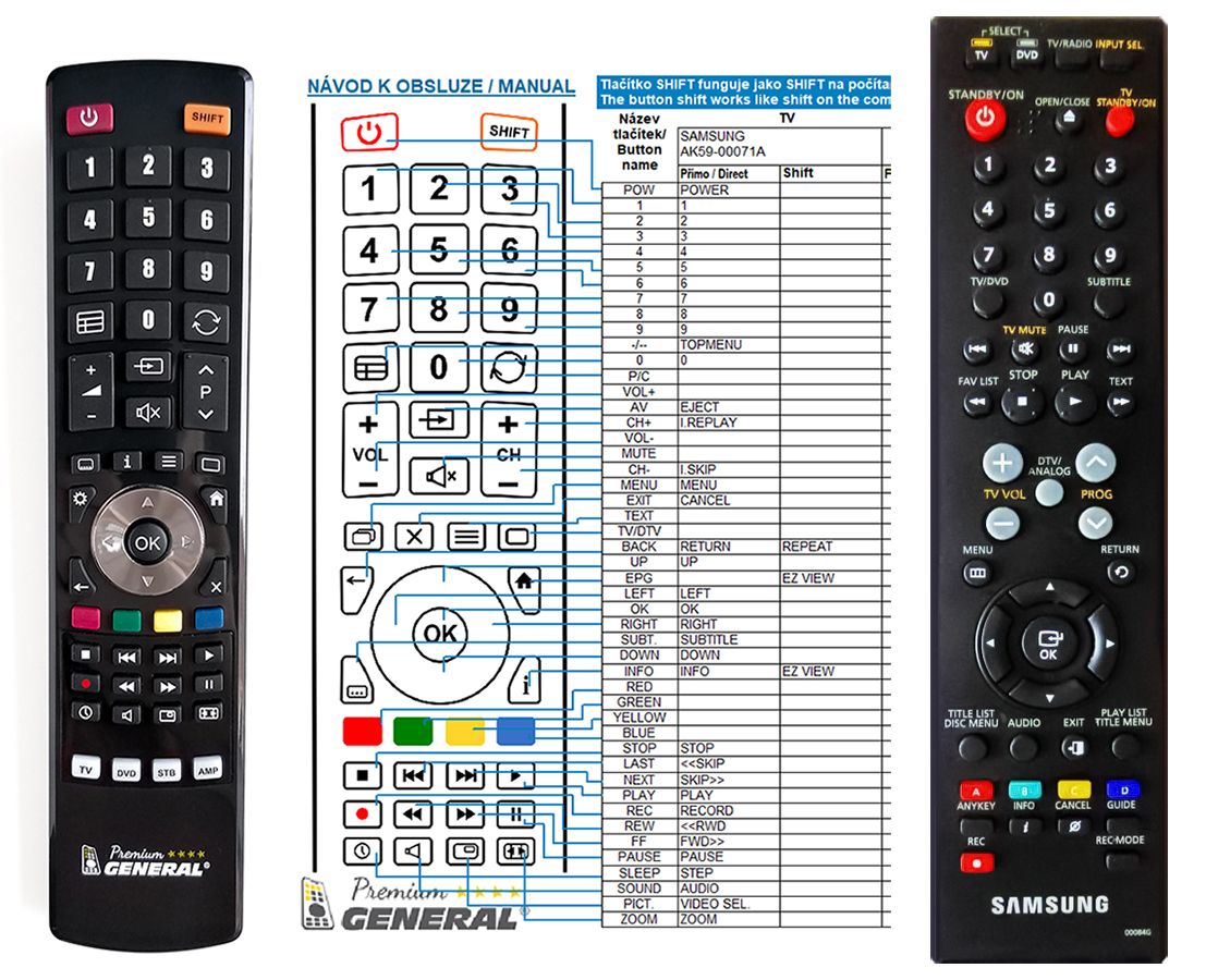 SAMSUNG AK59-00084G -   


kompatibilis General márkájú távirányító
