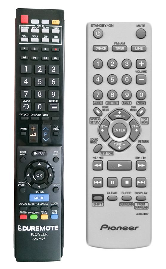 PIONEER AXD7407 + TV vezérlés (mini TV) - távirányító duplikátum