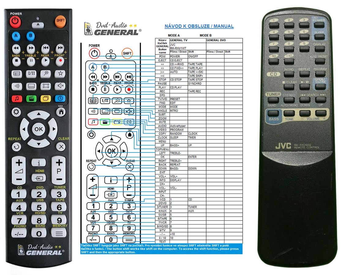 JVC RM-RXQ1002 -   


kompatibilis General márkájú távirányító