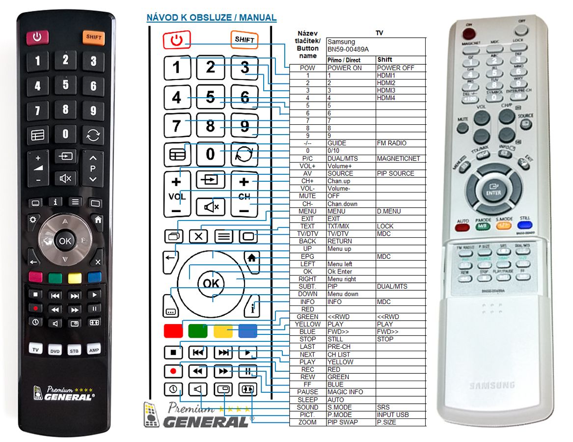 SAMSUNG BN59-00489A -   


kompatibilis General márkájú távirányító