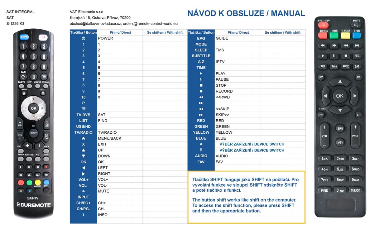 SAT INTEGRAL  S-1226 K3 -   


kompatibilis General márkájú távirányító
