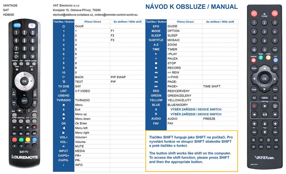 VANTAGE RUX8-YC01NC -   


kompatibilis General márkájú távirányító