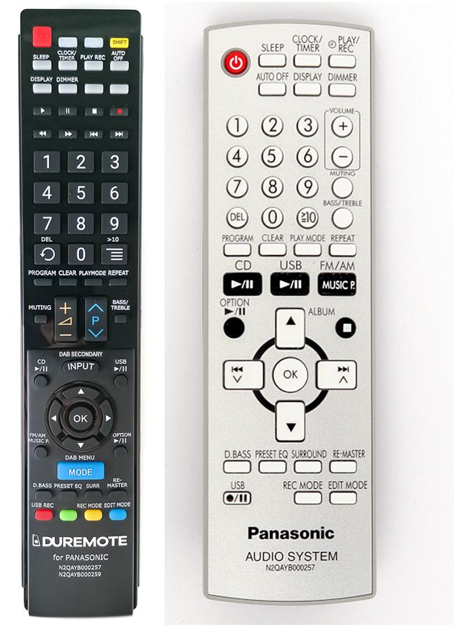 PANASONIC N2QAYB000257 - távirányító duplikátum