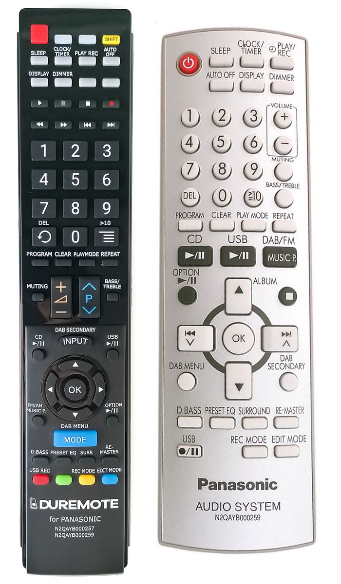 PANASONIC N2QAYB000259 - távirányító duplikátum