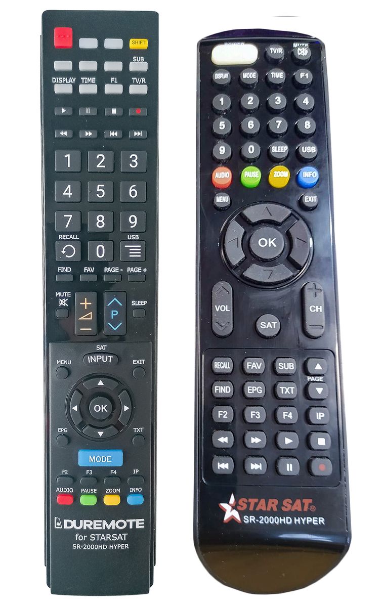 STARSAT SR-2000HD, ACE , HYPER, SR-13000HD - távirányító duplikátum