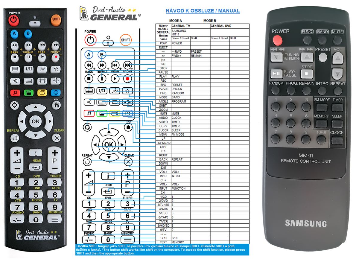 SAMSUNG MM-11 -   


kompatibilis General márkájú távirányító