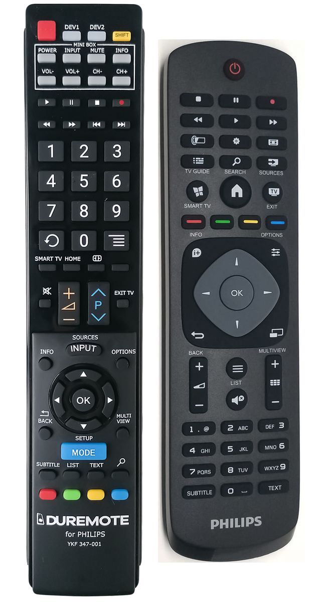 PHILIPS YKF347-001, 996590009989 + TV vezérlés (mini TV) - távirányító duplikátum