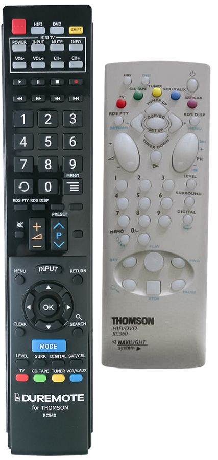 THOMSON RC560 + TV vezérlés (mini TV) - távirányító duplikátum