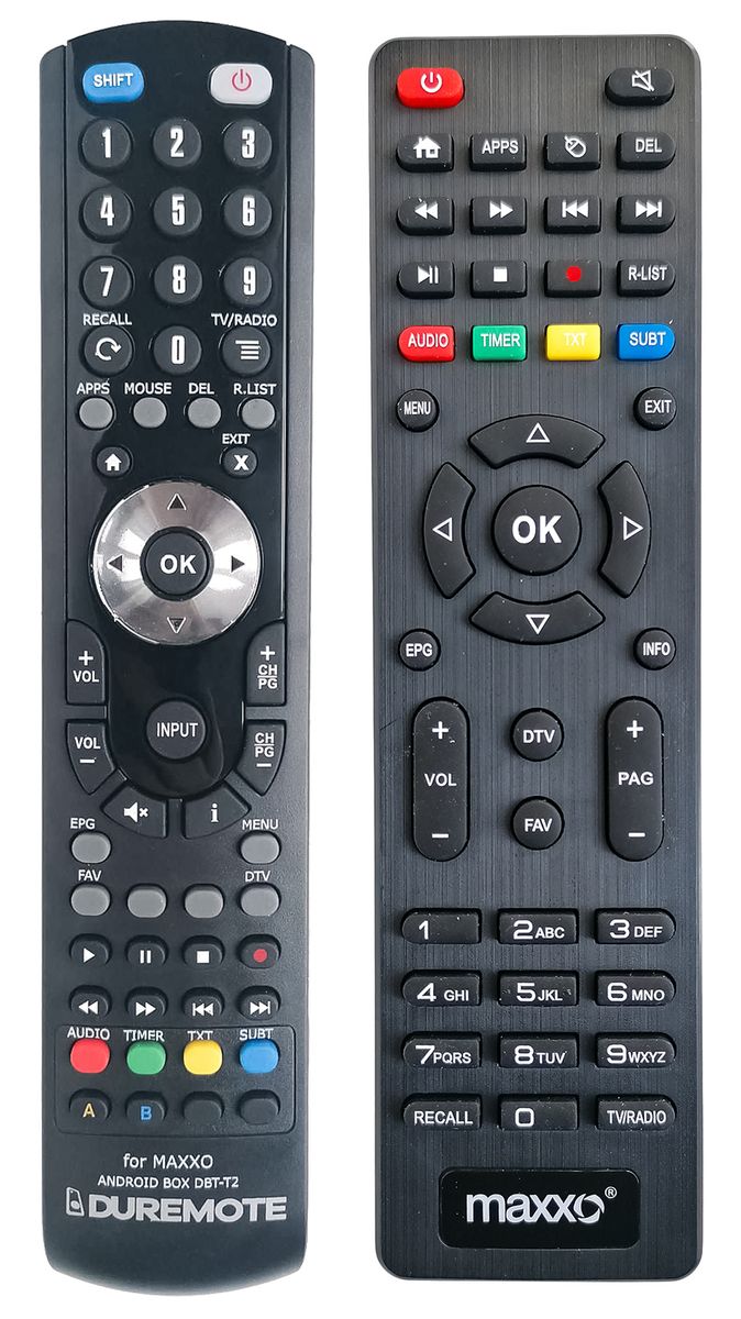 MAXXO Android Box DVB-T2 - távirányító duplikátum