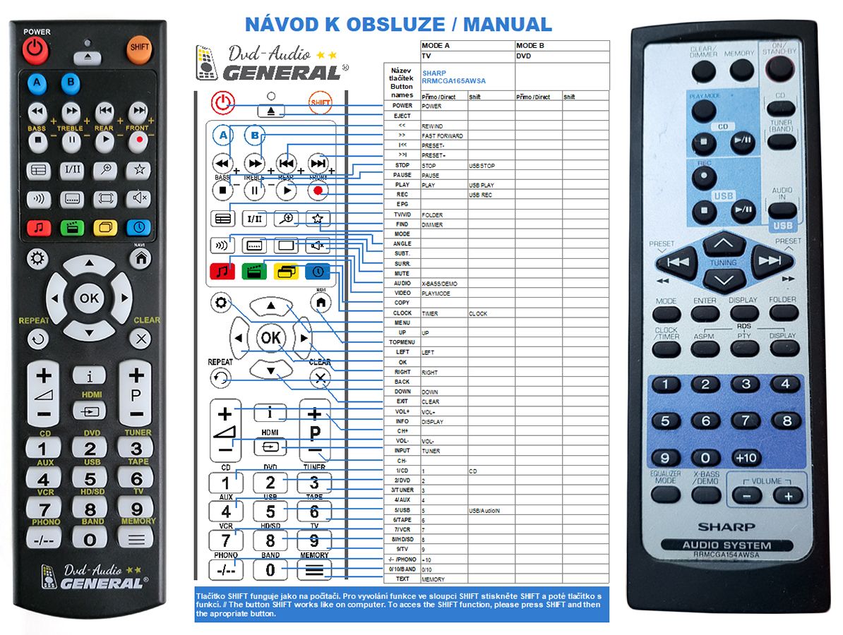 SHARP RRMCGA154AWSA -   


kompatibilis General márkájú távirányító