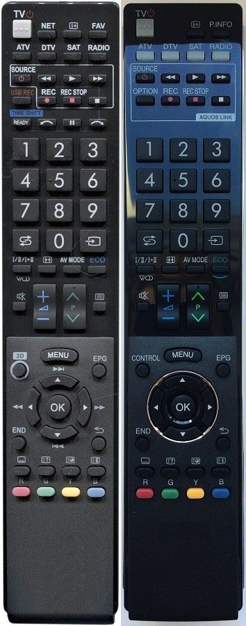 SHARP RRMCGA857WJSA - helyettesítő távirányító