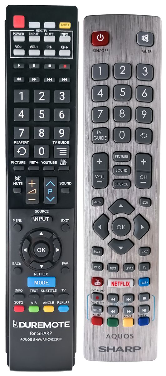 SHARP AQUOS SHW/RMC/0120N + TV vezérlés (mini TV) - távirányító duplikátum