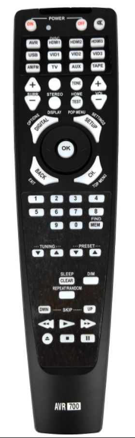 HARMAN KARDON AVR70, AVR700 - helyettesítő távirányító