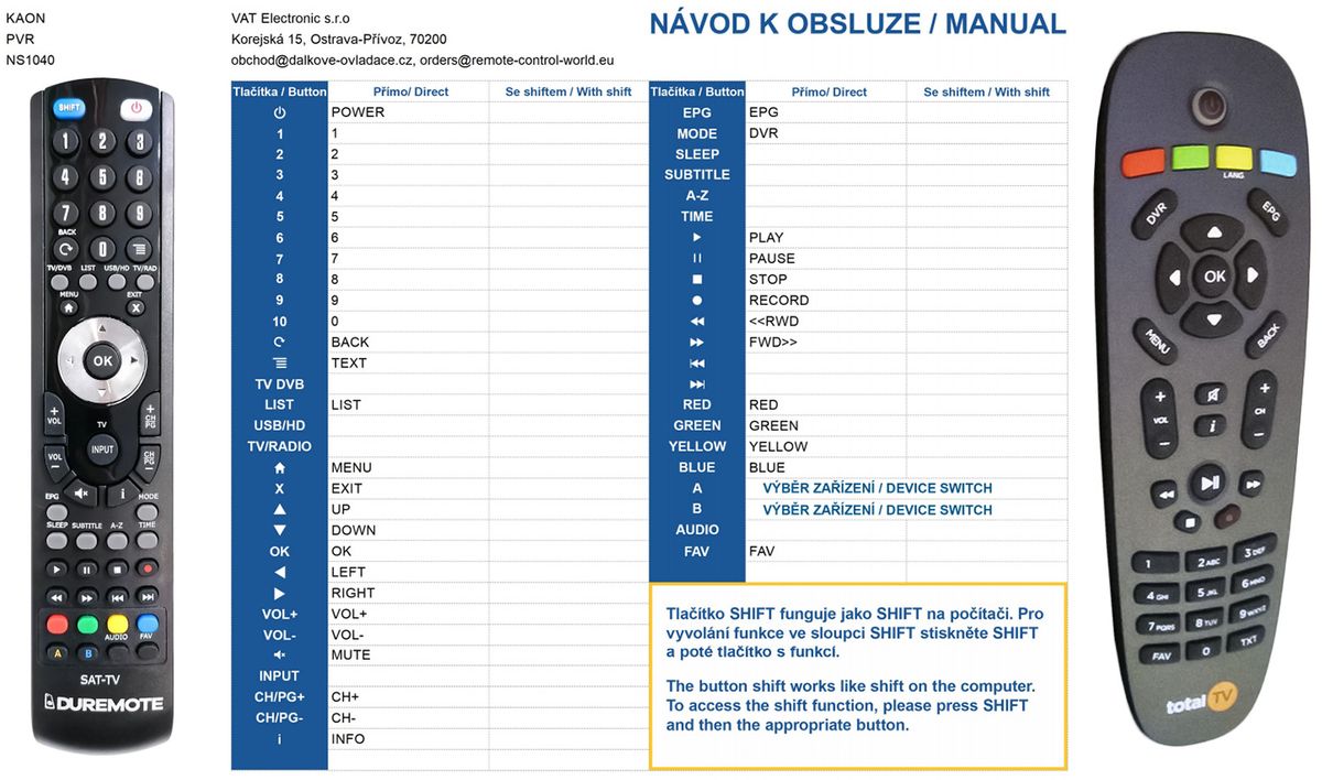KAON TOTAL TV NS1040 -   


kompatibilis General márkájú távirányító
