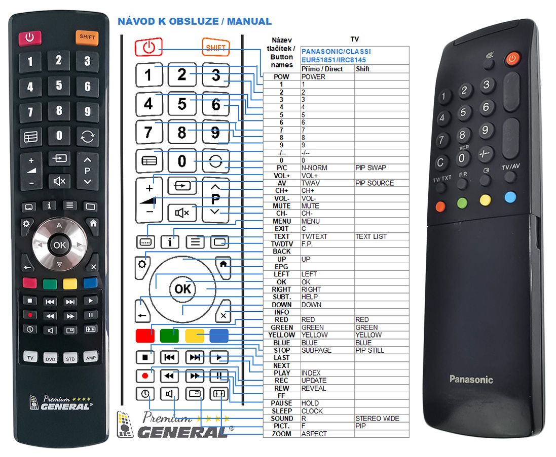 PANASONIC TNQ8E-0463 -   


kompatibilis General márkájú távirányító