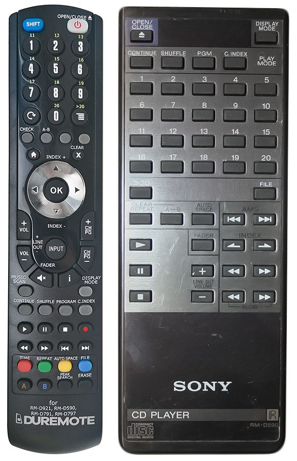 SONY RM-D506, RM-D590 - távirányító duplikátum