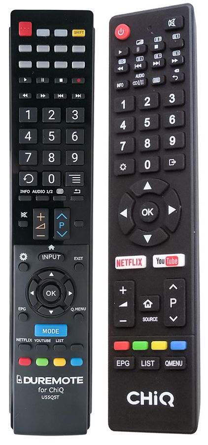 CHiQ  U40G5SF, U43Q5T, U49G6000, U50G5S, U50Q5T, U55G6000, U55Q5T, U65Q5T - távirányító duplikátum
