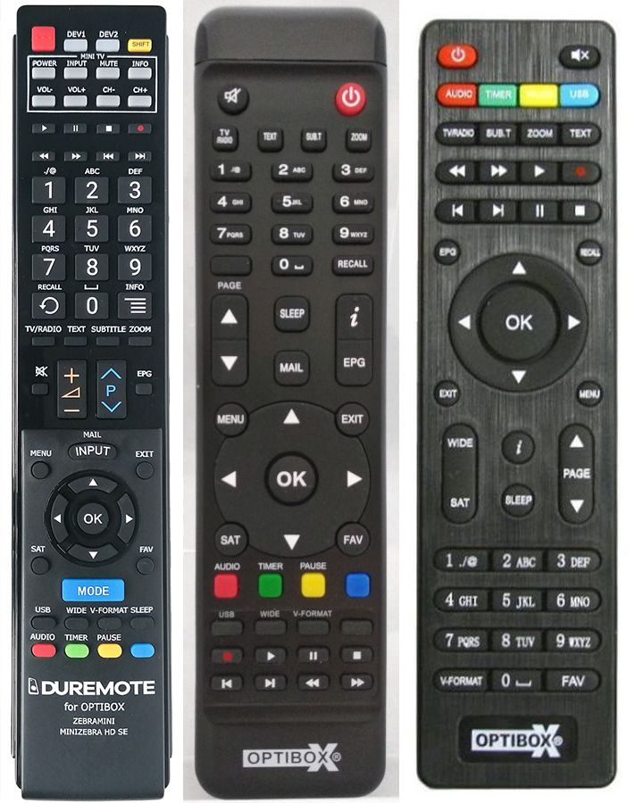 OPTIBOX MINI ZEBRA HD SE new + TV vezérlés (mini TV) - távirányító duplikátum