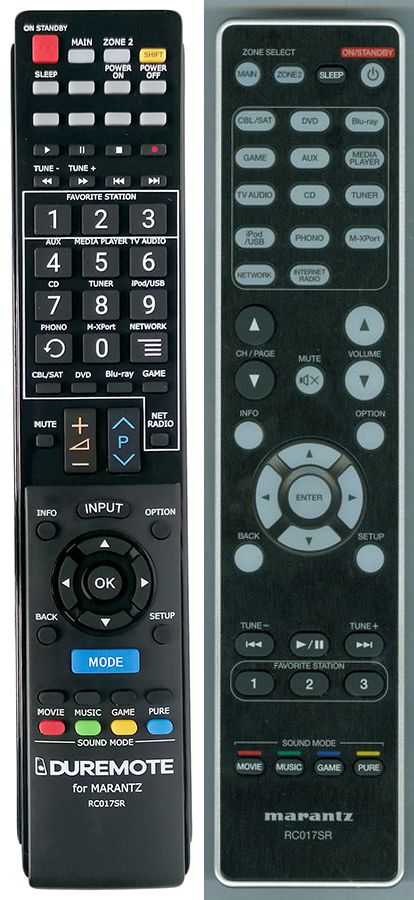 MARANTZ RC017SR - távirányító duplikátum