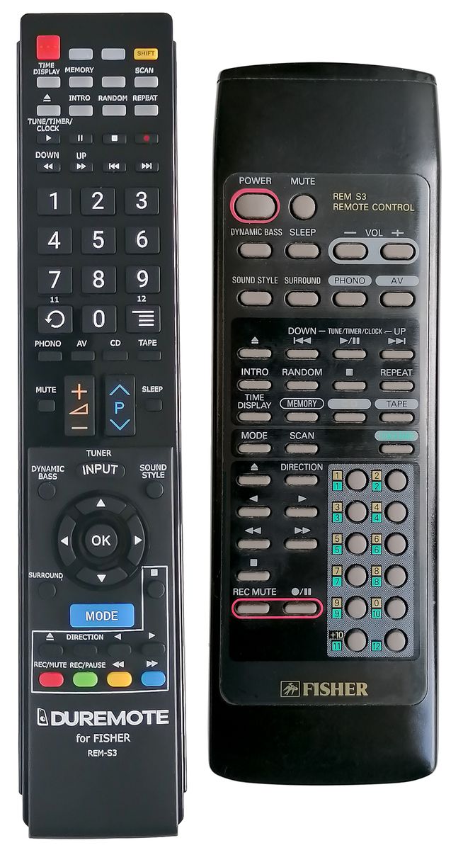 FISHER REM-S3 - távirányító duplikátum