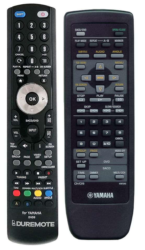 YAMAHA DVD9 - távirányító duplikátum