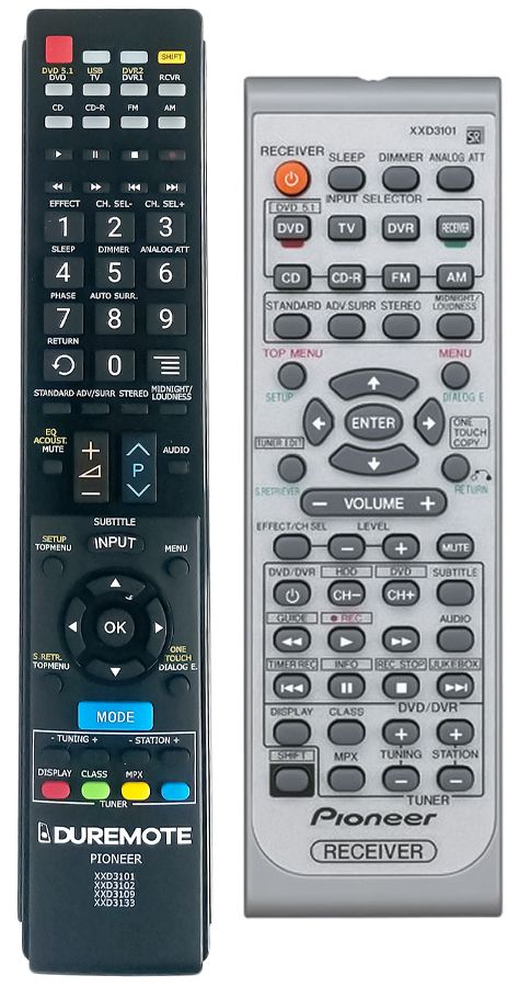 PIONEER XXD3101, XXD3102 - távirányító duplikátum